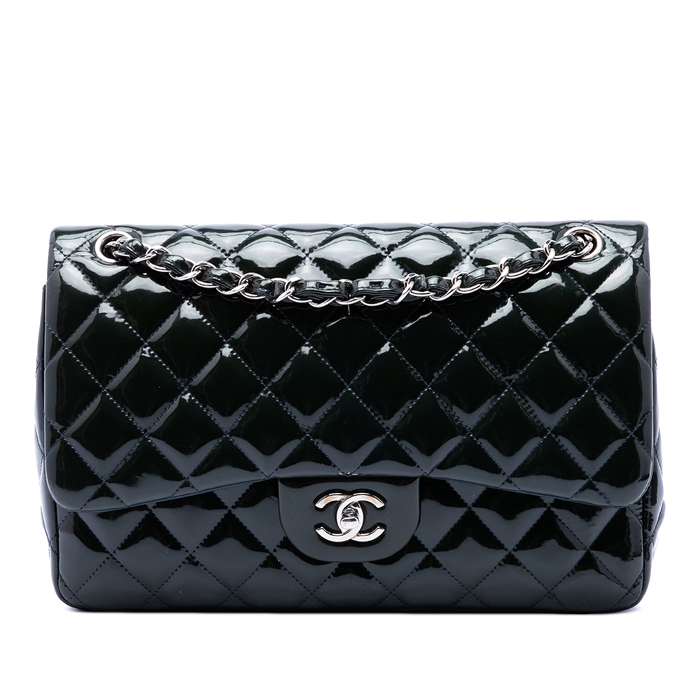 Pre-Loved Chanel Jumbo Classic Patent Double Flap